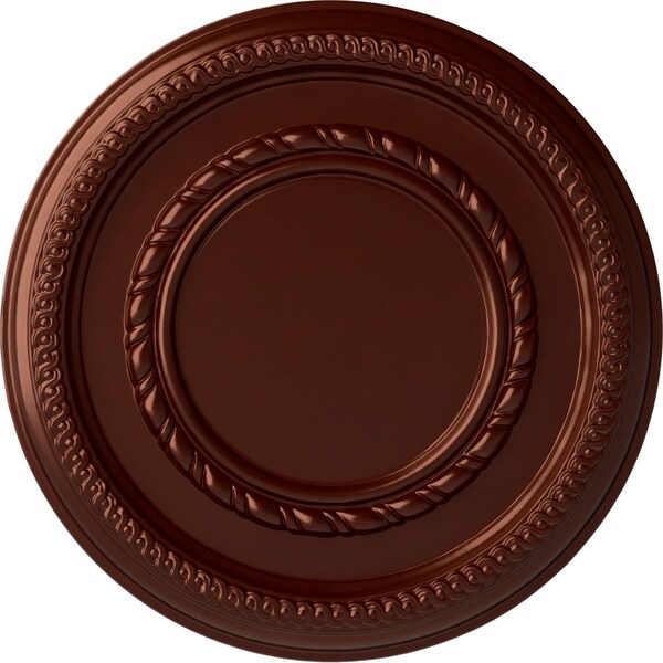 Ekena Millwork Federal Roped Small Ceiling Medallion (Fits Canopies up to 6"), 12 5/8"OD x 1 1/8"P, Antique Copper CM12FEACS - main